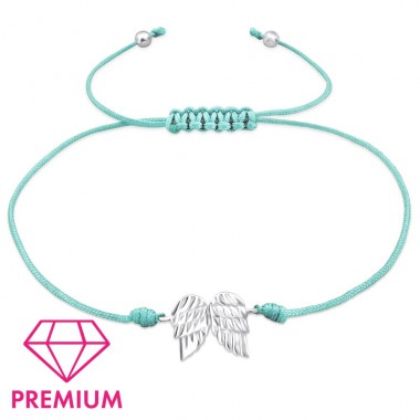 Flügel – Premium* - 925er Silber + Nylonschnur Armbänder für Kinder A4S25464