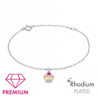 Cupcake - Premium - 925 Sterling Silver Bracelets For Kids A4S40651