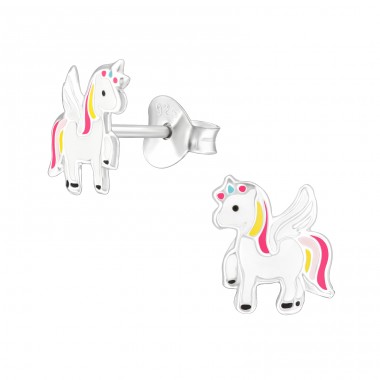 Einhorn - Bunte Ohrstecker aus Silber 925 A4S33589