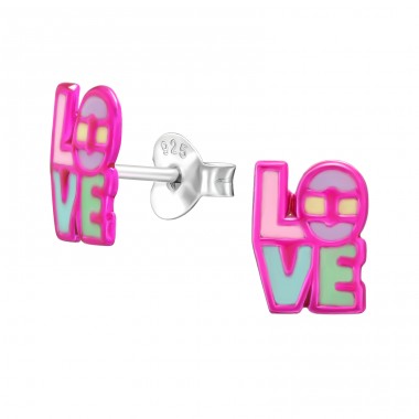 LOVE - Schmuck Silber 925 Farbige Ohrstecker A4S44769