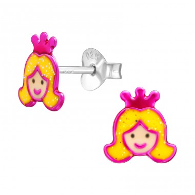 Prinzessin - Bunte Ohrstecker aus 925er Sterlingsilber A4S44907