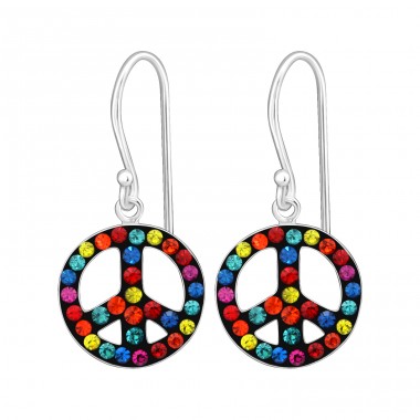 Peace - 925 Sterling Silver Earrings for Children A4S15272