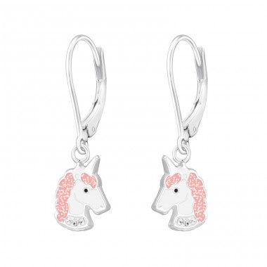 Unicorn Lever Back Earrings - 925 Sterling Silver Earrings for Children A4S37592