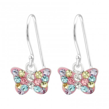 Butterfly - 925 Sterling Silver Earrings for Children A4S40263