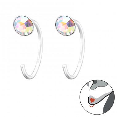 6mm Round - 925 Sterling Silver Earrings for Children A4S43457