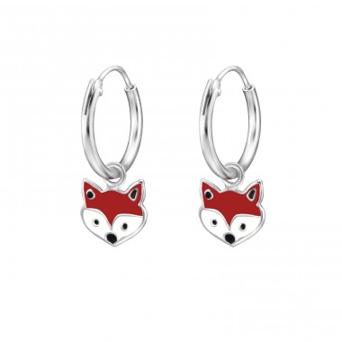 Fox - 925 Sterling Silver Children Hoops A4S28050