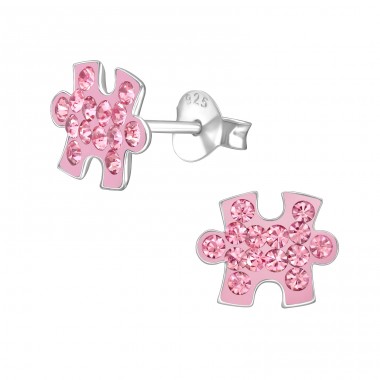 Jigsaw - 925 Sterling Silver Ear studs with stones A4S19152