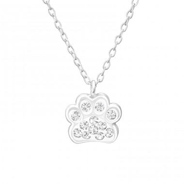 Paw Print - 925 Sterling Silver Necklaces with silver chains A4S32752