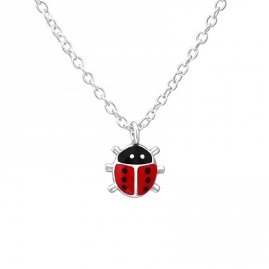 Ladybug - 925 Sterling Silver Necklaces with silver chains A4S35625