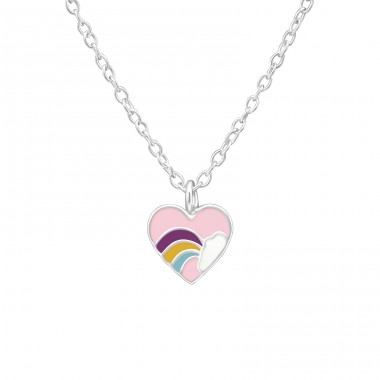 Heart - 925 Sterling Silver Necklaces with silver chains A4S38872