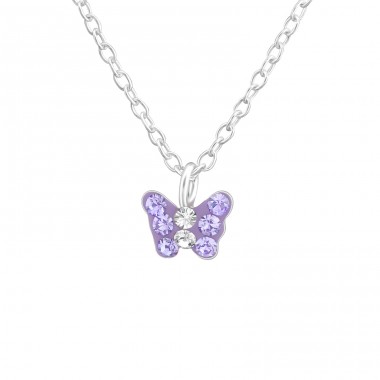 Butterfly - 925 Sterling Silver Necklaces with silver chains A4S39732