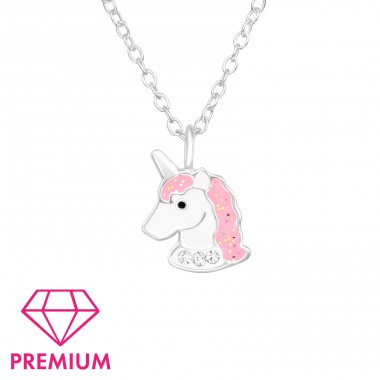 Unicorn - Premium* - 925 Sterling Silver Necklaces With Silver Chains A4S42732