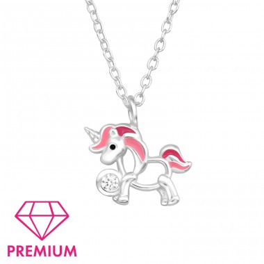 Unicorn - Premium - 925 Sterling Silver Necklaces With Silver Chains A4S43741