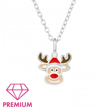 Reindeer - Premium* - 925 Sterling Silver Necklaces With Silver Chains A4S43979