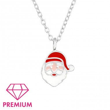 Santa Claus - Premium* - 925 Sterling Silver Necklaces With Silver Chains A4S43981