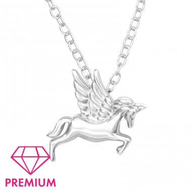 Unicorn - Premium* - 925 Sterling Silver Necklaces With Silver Chains A4S45082