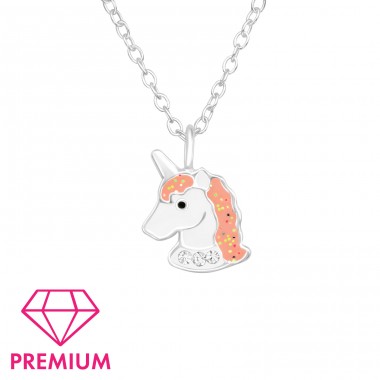 Unicorn - Premium * - 925 Sterling Silver Necklaces With Silver Chains A4S45249