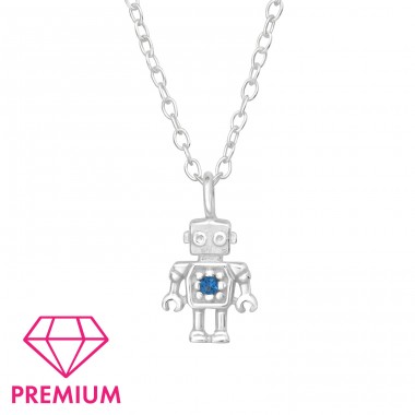 Roboter – Premium* – Schmuck Silber 925 Halsketten mit Kette A4S46030