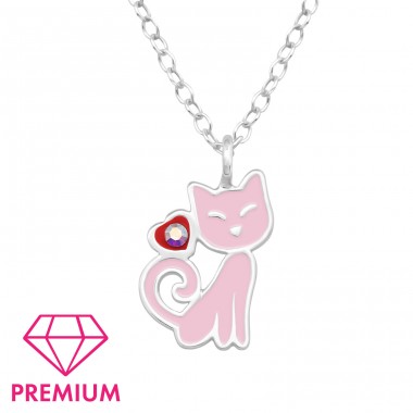 Cat - Premium* - 925 Sterling Silver Necklaces With Silver Chains A4S47257