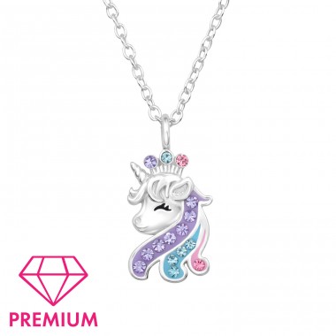 Unicorn - Premium* - 925 Sterling Silver Necklaces With Silver Chains A4S47266