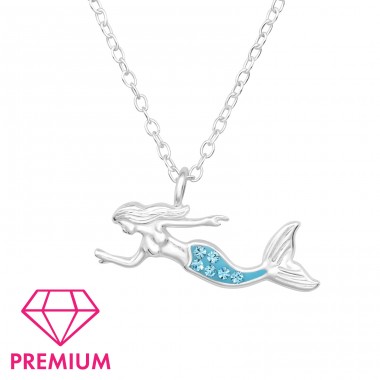 Mermaid - Premium* - 925 Sterling Silver Necklaces With Silver Chains A4S47270