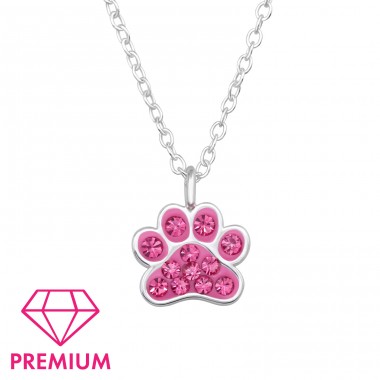 Paw Print - Premium* - 925 Sterling Silver Necklaces With Silver Chains A4S47644