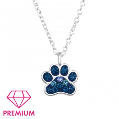 Paw Print - Premium* - 925 Sterling Silver Necklaces With Silver Chains A4S47645