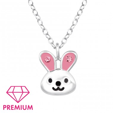 Rabbit - Premium* - 925 Sterling Silver Necklaces With Silver Chains A4S48765