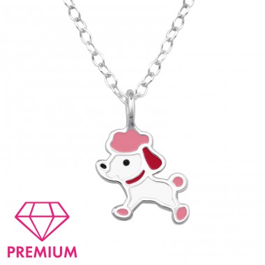 Poodle Dog - Premium* - 925 Sterling Silver Necklaces With Silver Chains A4S48767