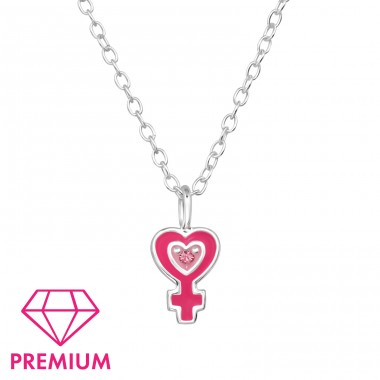 Heart + Cross - Premium* - 925 Sterling Silver Necklaces With Silver Chains A4S48775