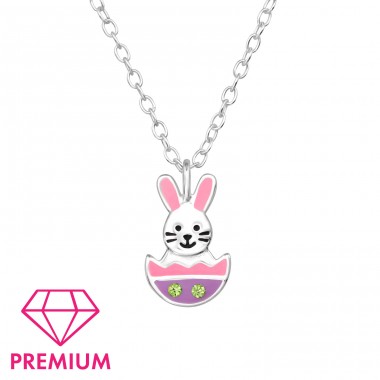 Easter Bunny - Premium* - 925 Sterling Silver Necklaces With Silver Chains A4S48777