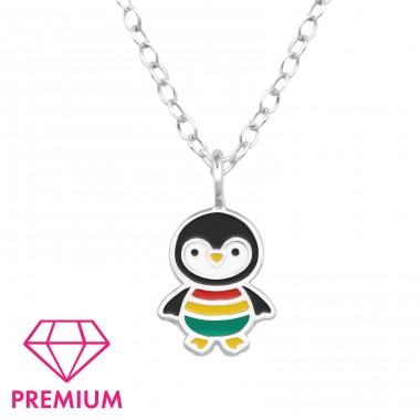 Pinguin - Premium* - 925Er Silber Halsketten Für Kinder A4S48797