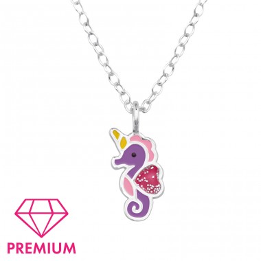 Seahorse - Premium* - 925 Sterling Silver Necklaces With Silver Chains A4S48821