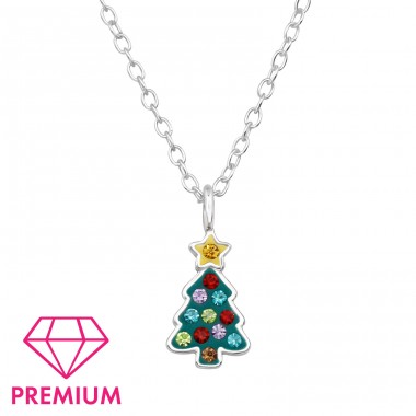 Christmas Tree - Premium* - 925 Sterling Silver Necklaces With Silver Chains A4S48825