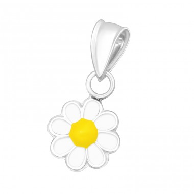 Silberne Blume - Silber 925 Anhänger für Kinder A4S10390