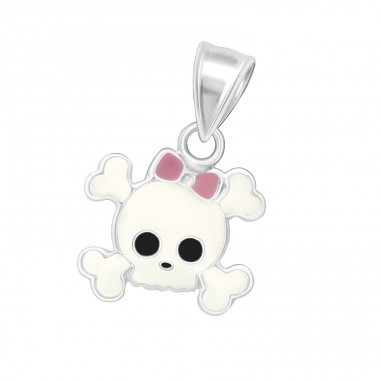 Skull - 925 Sterling Silver Pendants for kids A4S11255