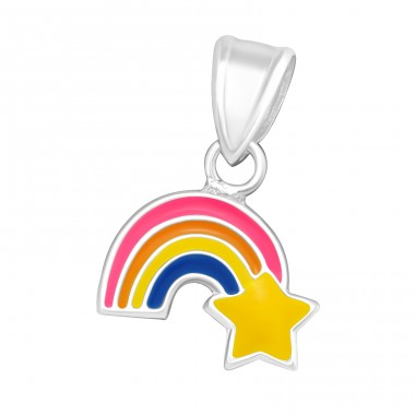 Silberner Regenbogen - 925er Silber Anhänger für Kinder A4S11771