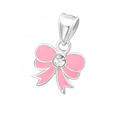 Bow - 925 Sterling Silver Pendants for kids A4S13386