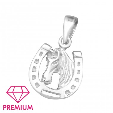 Horseshoe - Premium* - 925 Sterling Silver Pendants For Kids A4S23866