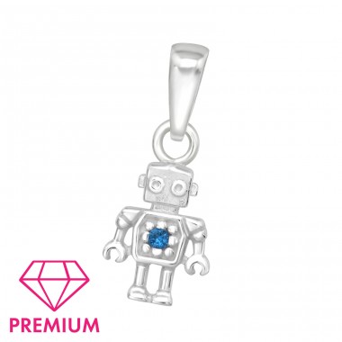 Robot cu Zirconiu - Premium* - Argint 925 Pandantiv A4S46032