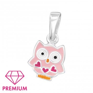 Owl - Premium* - 925 Sterling Silver Pendants For Kids A4S46061