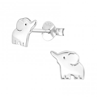 Elephant - 925 Sterling Silver Ear Studs without stones A4S20817