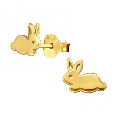 Rabbit - 925 Sterling Silver Ear Studs without stones A4S21078