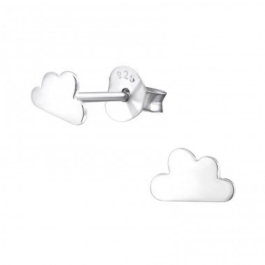 Cloud - 925 Sterling Silver Ear Studs without stones A4S21412