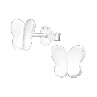 Butterfly - 925 Sterling Silver Ear Studs without stones A4S22396