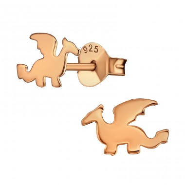 Dragon - 925 Sterling Silver Ear Studs without stones A4S23295