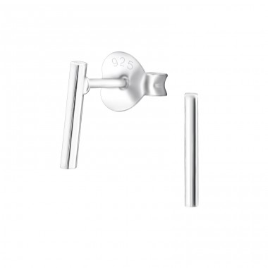 Bar - 925 Sterling Silver Ear Studs without stones A4S26182