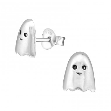 Ghost - 925 Sterling Silver Ear Studs without stones A4S28244