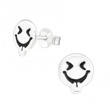 Silly Face - 925 Sterling Silver Ear Studs without stones A4S29342