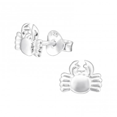 Crab - 925 Sterling Silver Ear Studs without stones A4S31988